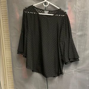 Bell sleeve sheer topper